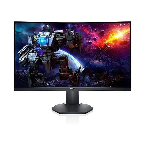 델 Dell S2722DGM Curved Gaming Monitor - 27-inch QHD (2560 x 1440) 1500R Curved Display, 165Hz Refresh Rate (DisplayPort), HDMI/DisplayPort Connectivity, Height/Tilt Adjustability - Black