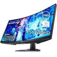 Dell S3422DWG Curved Gaming Monitor - 34-inch WQHD (3440x1440) 1800R Curved Display, 144Hz Refresh Rate (DisplayPort), VESA Display HDR 400, 90% DCI-P3, HDMI/DisplayPort/USB Connectivity - Black