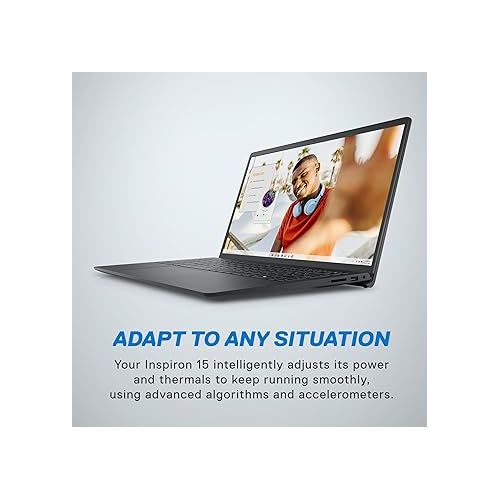 델 Dell Inspiron 3535 Laptop - 15.6-inch FHD (1920 x 1080) Display, AMD Ryzen 5 7520U Processor, 8GB DDR4 RAM, 512GB SSD, AMD Radeon Graphics, Windows 11 Home, 6-Months Migrate - Carbon Black