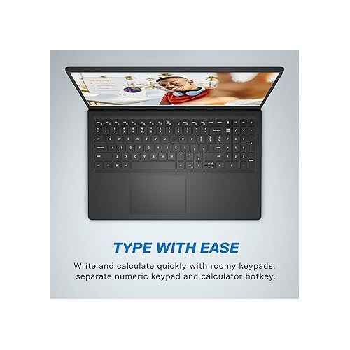 델 Dell Inspiron 3535 Laptop - 15.6-inch FHD (1920 x 1080) Display, AMD Ryzen 5 7520U Processor, 8GB DDR4 RAM, 512GB SSD, AMD Radeon Graphics, Windows 11 Home, 6-Months Migrate - Carbon Black