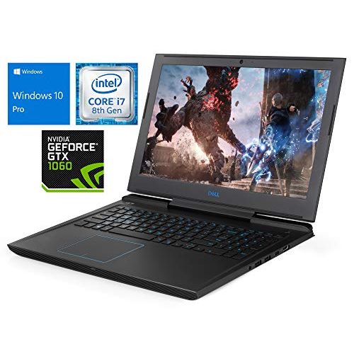 델 Dell G7 Laptop, 15.6 FHD Display, Intel Core i7-8750H Upto 4.1GHz, 32GB RAM, 1TB SSD + 1TB HDD, NVIDIA GeForce GTX 1060, HDMI, Thunderbolt, Card Reader, Wi-Fi, Bluetooth, Windows 1