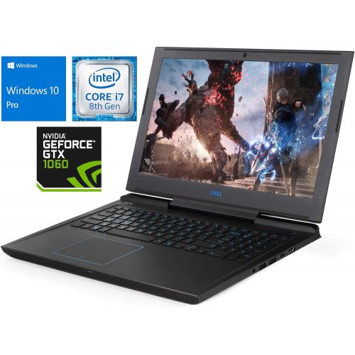 델 Dell G7 Laptop, 15.6 FHD Display, Intel Core i7-8750H Upto 4.1GHz, 32GB RAM, 1TB SSD + 1TB HDD, NVIDIA GeForce GTX 1060, HDMI, Thunderbolt, Card Reader, Wi-Fi, Bluetooth, Windows 1