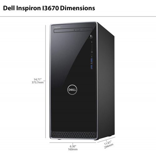 델 2019 FlagshipDell Inspiron 3670 Business Desktop, Intel Six-Core i5-8400up to 4GHz 16GB DDR4 512GB SSD HDMI DVD-RW 802.11bgn Bluetooth 4.1 MaxxAudioPro USB Keyboard and Mouse Wi