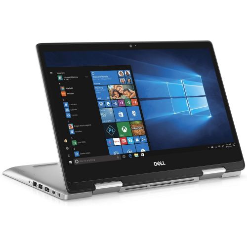 델 Dell Inspiron 2-in-1 Laptop LED-Backlit Touch Display, i7-8565U, 8GB 2666MHz DDR4, 256 GB m.2 PCIe SSD, 14, Silver, Alexa Built-In (i5482-7069SLV-PUS)