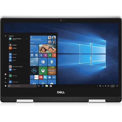 델 Dell Inspiron 2-in-1 Laptop LED-Backlit Touch Display, i7-8565U, 8GB 2666MHz DDR4, 256 GB m.2 PCIe SSD, 14, Silver, Alexa Built-In (i5482-7069SLV-PUS)