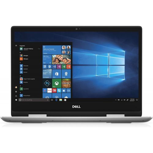 델 Dell Inspiron 2-in-1 Laptop LED-Backlit Touch Display, i7-8565U, 8GB 2666MHz DDR4, 256 GB m.2 PCIe SSD, 14, Silver, Alexa Built-In (i5482-7069SLV-PUS)