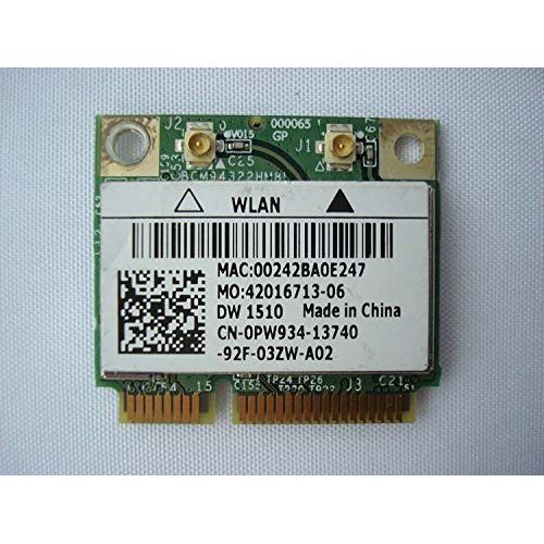 델 DELL Wireless Card DW 1510 BCM94322HM8L 802.11N MINI PCI DW1510 PW934