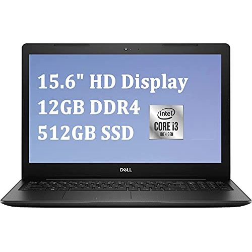 델 Dell Inspiron 15 3000 3593 Premium Laptop I 15.6” HD Anti Glare Display I 10th Gen Intel Core i3 1005G1 ( i5 7200U) I 12GB DDR4 512GB SSD I HDMI MaxxAudio Win 10