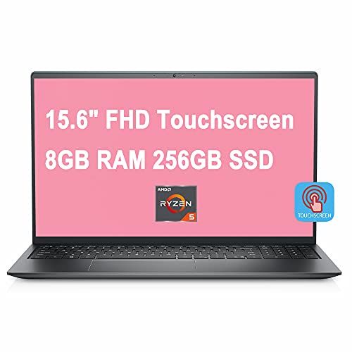 델 Flagship Dell Inspiron 15 5000 5515 Laptop 15.6 FHD WVA Touchscreen AMD Hexa Core Ryzen 5 5500U (Beats i7 10510U) 8GB RAM 256GB SSD Backlit Fingerprint USB C WiFi6 Win10 Mist Blue