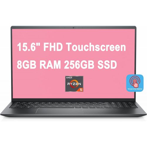 델 Flagship Dell Inspiron 15 5000 5515 Laptop 15.6 FHD WVA Touchscreen AMD Hexa Core Ryzen 5 5500U (Beats i7 10510U) 8GB RAM 256GB SSD Backlit Fingerprint USB C WiFi6 Win10 Mist Blue