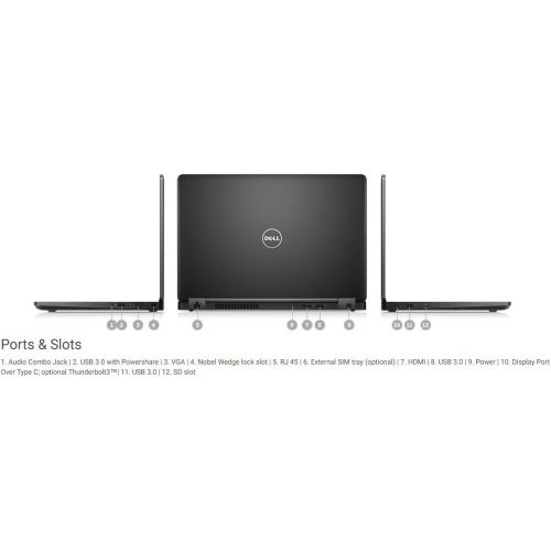 델 Dell Latitude 5480 Laptop 6R2TF (14” HD, Intel Core i5 7200U 2.50GHz, 8GB DDR4 RAM, 500GB 7200RPM HDD, Windows 10 Pro 64)