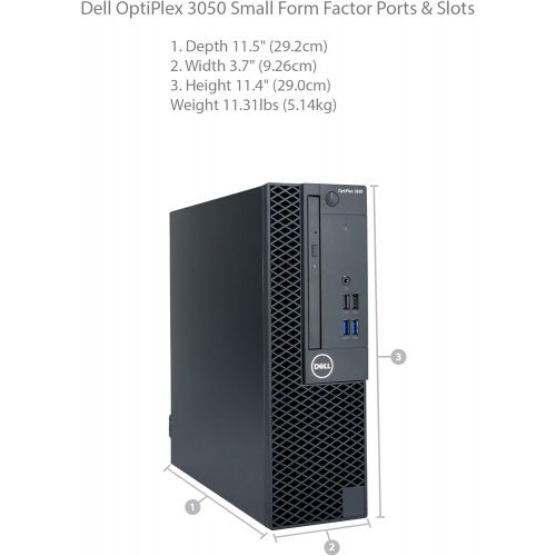 델 Dell Optiplex 3050 SFF Desktop 7th Gen Intel Core i7 7700 Quad Core Processor up to 4.2 GHz, 16GB DDR4 Memory, 512GB SSD + 1TB SATA Hard Drive, Intel HD Graphics 630, DVD Burner,