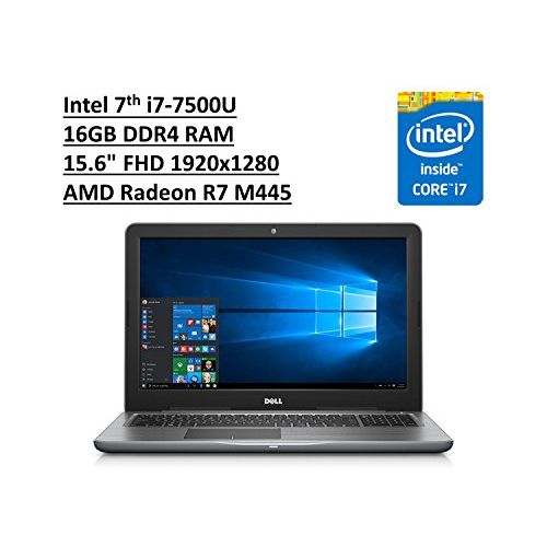델 2017 Dell Inspiron 5000 i5567 15.6 FHD 1920x1080 Laptop (7th Gen Intel Core i7 7500U, 16GB DDR4, 1 TB HDD, AMD Radeon R7 M445 Graphics) Windows 10