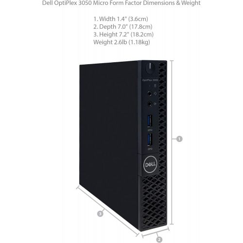 델 Dell Optiplex 3050 MFF Micro Form Factor Desktop 7th Gen Intel Core i7 7700T Quad Core Processor up to 3.80 GHz, 16GB Memory, 1TB Solid State Drive, Intel HD Graphics 630, Window