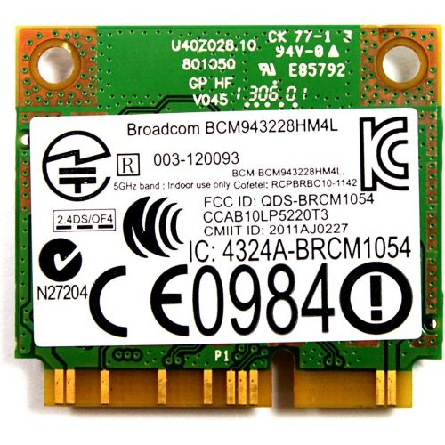 델 3676J Dell Wireless 1540 DW1540 WiFi 802.11 a/b/g/n Half Height Mini PCI Express Card 3676J
