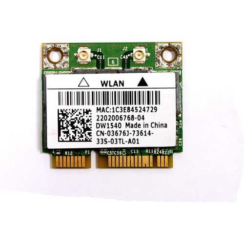 델 3676J Dell Wireless 1540 DW1540 WiFi 802.11 a/b/g/n Half Height Mini PCI Express Card 3676J