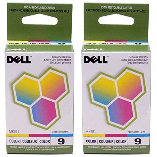 델 Dell MK991 Series 9 926 V305 Color Ink Cartridge (2 Pack) in Retail Packaging