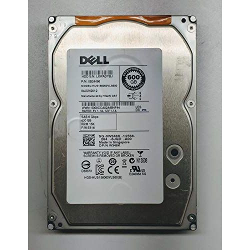 델 Dell W348K 600GB 15K RPM SAS 3.5 HD