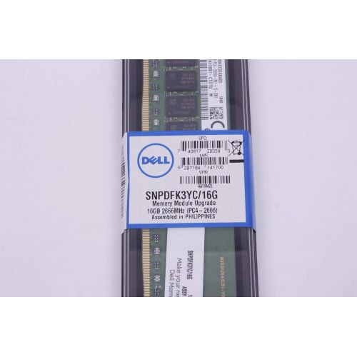델 Dell 16GB DDR4 SDRAM Memory Module 16 GB DDR4 SDRAM 2666 MHz DDR3 2666/PC3 21300 1.20 V ECC Registered 288 pin DIMM TAA Compliance