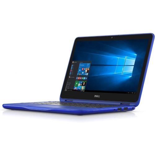 델 Dell Inspiron 11.6 HD Anti glare Touchscreen Signature Edition 2 in 1 Laptop, Intel Celeron Dual Core Processor up to 2.48 GHz, 4GB RAM, 32GB SSD, Webcam, Bluetooth, Windows 10, Bl