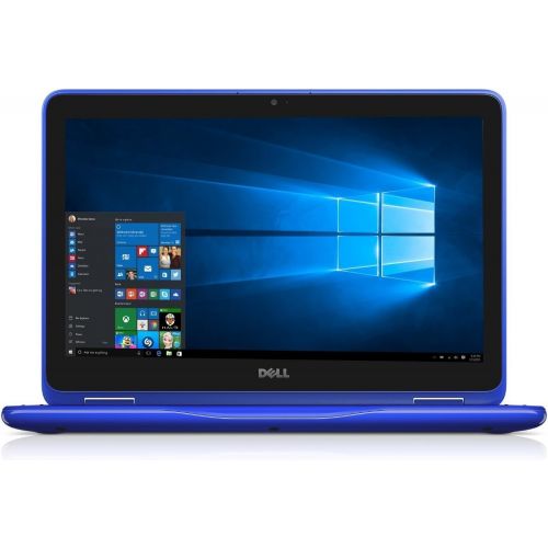 델 Dell Inspiron 11.6 HD Anti glare Touchscreen Signature Edition 2 in 1 Laptop, Intel Celeron Dual Core Processor up to 2.48 GHz, 4GB RAM, 32GB SSD, Webcam, Bluetooth, Windows 10, Bl