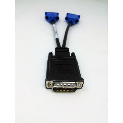 델 Dell DMS 59 to VGA Splitter For Dual Monitor Setups or as a VGA Adapter Y Cable Cord