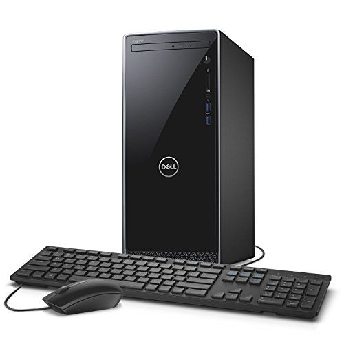 델 Dell Inspiron i3670 Desktop 8th Gen Intel Core i7 8700 6 Core up to 4.60 GHz, 16GB DDR4 Memory, 2TB SATA Hard Drive, 2GB Nvidia GeForce GT 1030, DVD Burner, Windows 10 Pro