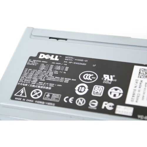 델 Genuine Dell 1000W Watt U662D, UR006, H1000E 01 XPS 730 730X Tower, Alienware Area 51 ALX Tower Power Supply Unit Brick PSU with Wiring Harness Compatible Part Numbers: U662D, UR00