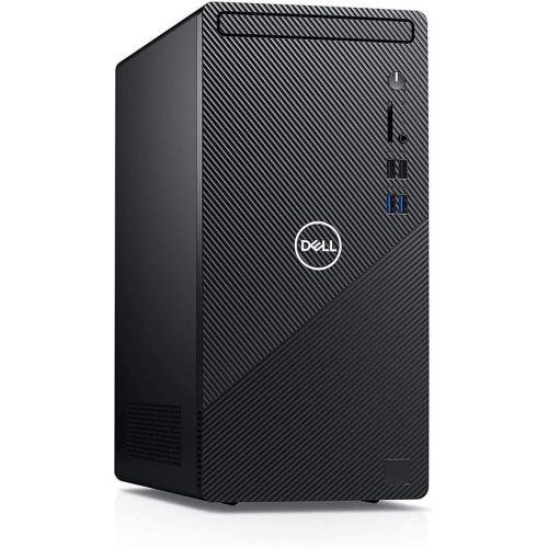 델 2021 Dell Inspiron Desktop Computer, 10th Gen Intel Core i3 10100, 4GB DDR4 RAM, 1TB HDD, Intel UHD Graphics 630, Keyboard, Mouse, HDMI, VGA, Windows 10, Black