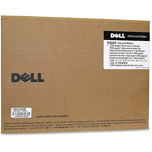 델 Dell D524T Black Toner Cartridge for 5230, 5350 Laser Pritners,6 X 12 X 16