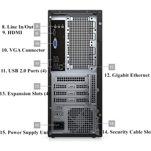 델 Dell Vostro 3670 3000 Premium Desktop Computer 9th Gen Intel Eight Core i7 9700 Processor up to 4.7GHz 16GB DDR4 512GB SSD 1TB HDD DVD USB 3.0 HDMI Bluetooth 4.0 Win 10