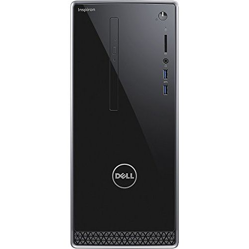 델 Dell Inspiron 3650 High Performace Desktop Tower (Intel Core i3 6100 Processor 3.70 GHz, 8GB DDR3L RAM, 1TB 7200RPM HDD, DVD, Wifi, Bluetooth, HDMI, VGA, Windows10) Wave MaxxAudi