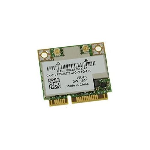 델 TVFF3 Dell Wireless 1550 DW1550 WiFi 802.11 a/b/g/n/AC + Bluetooth 4.0 Half Height Mini PCI Express Card TVFF3