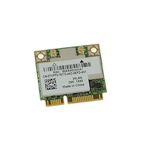 델 TVFF3 Dell Wireless 1550 DW1550 WiFi 802.11 a/b/g/n/AC + Bluetooth 4.0 Half Height Mini PCI Express Card TVFF3