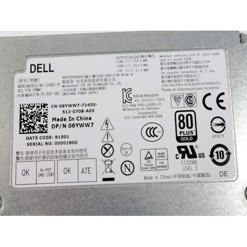 델 Dell OEM Optiplex 200W 780 790 990 7010 9010 9020 USFF Ultra Small Form Factor Power Supply Unit PSU kg1g0 4gvwp k650t
