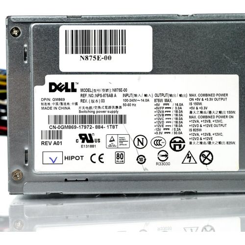델 875W Dell Power Supply For Dell Precision T5400 N875E 00 GM869