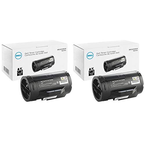 델 Dell 47GMH High Yield Black Toner Cartridge 2 Pack for H815DW, S2810DN, S2815DN Laser Printers