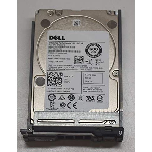 델 Dell 600GB 10K RPM SAS 2.5 INCH SFF Enterprise 12GB/S SAS3 Hard Drive Dell R95FV