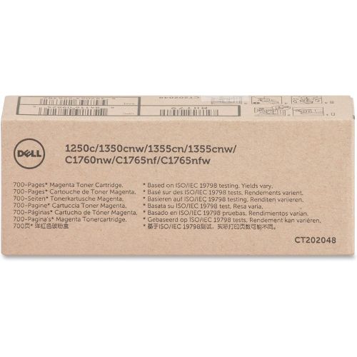 델 Dell MHT79 SY 700 Page Toner Cartridge for Dell 1250c/1350cnw/1355cn/1355cnw/C1760nw/C1765nf/C1765nfw, Magenta