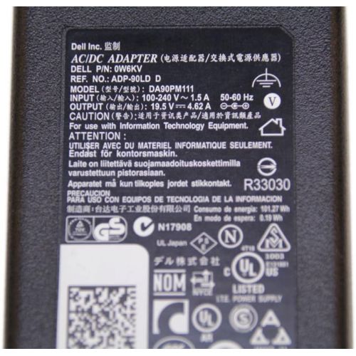 델 Dell 90W Latitude E4200 E4300 E4310 E5400 E5410 E5420 E5430 E5440 E5450 E5500 E5510 E5520 E5530 E5540 E5550 Power Charger Adapter Cord