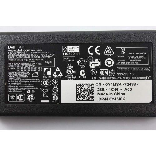 델 Dell 90W 19.5V x 4.62A Slim Replacement AC Adapter