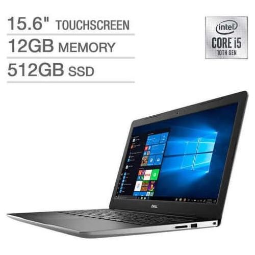 델 Dell Inspiron 15 3000 Flagship 15.6 FHD LED Backlit Touchscreen Laptop, Intel Quad Core i5 1035G1 up to 3.6GHz, 12GB DDR4, 512GB NVMe SSD, WiFi, Bluetooth, Webcam, MaxxAudio Pro, W