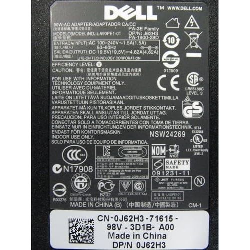 델 Dell 90W Laptop Adapter [PA 3E] Dell 90W Slim Design Charger Replacement AC Power Adapter for Dell compatible Models