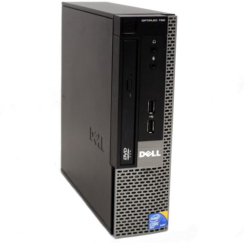 델 Dell OptiPlex 780 USFF Desktop Intel Core 2 Duo 3.0 GHz 4 GB RAM 250 GB HD DVD Win Pro 32 Bit