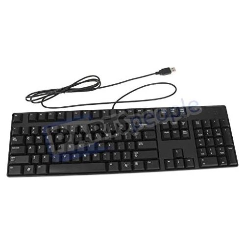 델 Genuine Dell M372H, N242F, T347F, SK 8175, KB1421, L30U Black Slim Quiet Keys USB Keyboard for Notebook and Desktop Systems with USB Ports