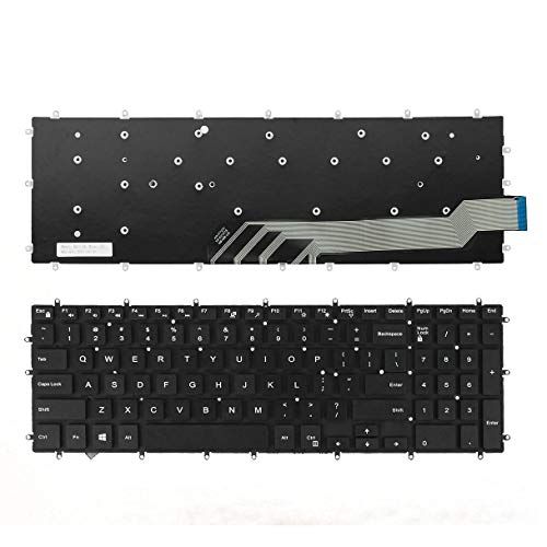 델 for Dell Laptop Replacement Keyboard for Dell Inspiron 15 7566 5567 7567 5665 17 7000 Series 17 7778 17 7779 03NVJK,black