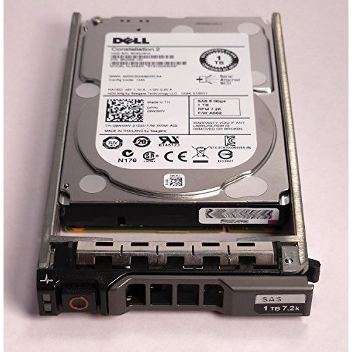 델 9W5WV DELL ENTERPRISE CLASS 1TB 7.2K SAS 2.5 6Gbps HDD W/G176J TRAY/CADDIE ST91000640SS Compatible with the following systems PowerEdge M610, M610x, M710, M710HD, R320, R420, R