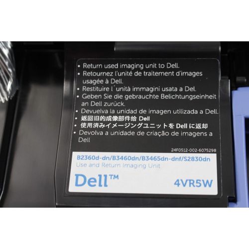델 Dell 4VR5W Black Imaging Drum Kit B2360d/B2360dn/B3460dn/B3465dn/B3465dnf Laser Printers