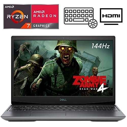 델 Dell G5 15.6 VR Ready FHD 144HZ Gaming Laptop, AMD Ryzen 7 4800H(Beat i7 10750H), RGB Backlit KB, USB C, HDMI, Wi Fi 6, Nahimic 3D Audio, AMD Radeon RX 5600M, Win 10 (32GB RAM 1TB