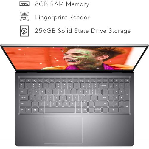 델 Dell Inspiron 15 5515, 15.6 inch FHD Touchscreen Laptop AMD Ryzen 5 5500U, 8GB DDR4 RAM, 256GB SSD, AMD Radeon Graphics, Windows 10 Home Platinum Silver